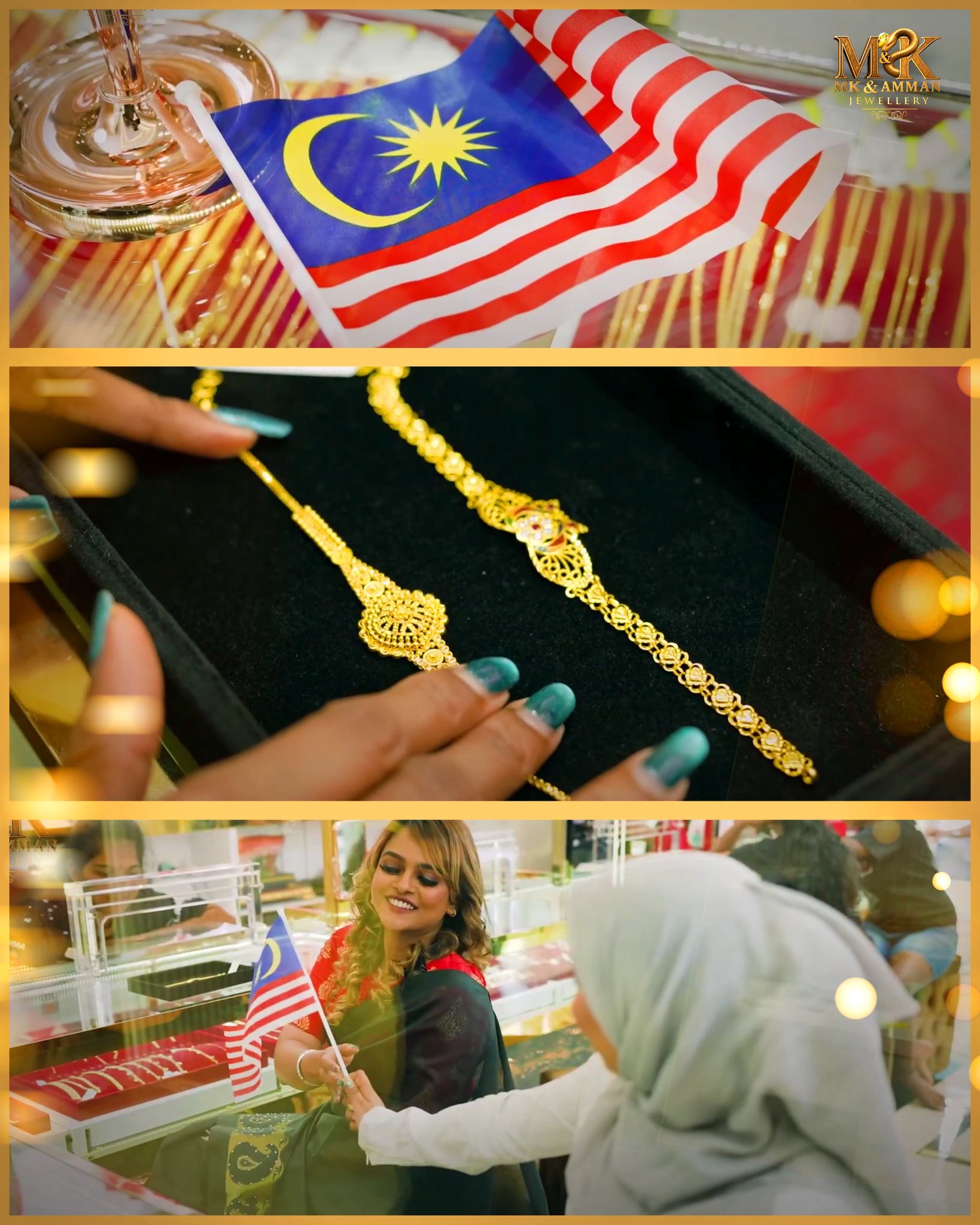 Lotus Carved Gold Bangle